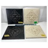 4 Decorative Metal Tile Items - 14'X14'