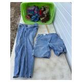 Tote of Scarves, Gloves, Hats, Jeans and Misc