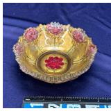 Reverse Painted Berry Bowl 5'