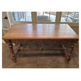 Very Fancy Oak Table Trestle Ornate 60'X32'X30'