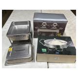 Chafing Dish & 2-Royal Limited Warmers NIB