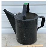 Galvanized painted watering can missing head