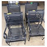 4-Straight Patio Chairs no cushions