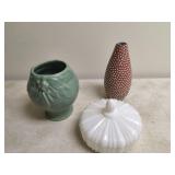 Zeuthen, Denmark-Candy Dish & Vase (3)