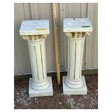 2 Plaster Columns 9'X9'X27'