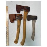 2 Throwing Hatchets and 1 Other Hatchet