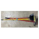 2 Brooms and 3 Rakes