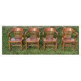 4 Wood Captains Chairs
