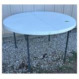 Lifetime Round Plastic Folding Table - 48'