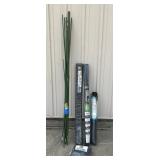Garden Fablic and Green Stakes