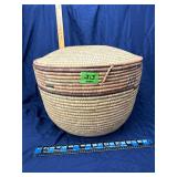 African Made Basket w/Lid 20'X13'