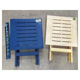 2 Plastic Folding  Patio Tables