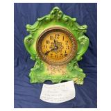 Porcelain Clock Ansonia 1900's German Royal Key