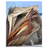 Box of Wooden Hangars 20