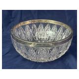 Clear Glass Silver Colored Rim