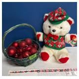 Basket Ornaments & Bear