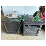 2 Hose Reel Boxes, 2 Hose Holders and 1 Hose
