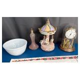 Anniversary Clock, Pyrex Bowl and Carousel