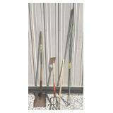 Potato Fork, Turtle Back Shovel & 6' Garden stakes