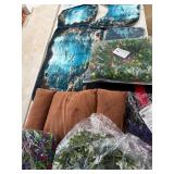 Artificial Flowers, bathroom set Metal Signs
