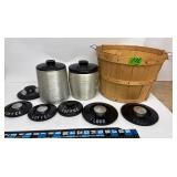 2-Piece Canister and lids plus Apple basket
