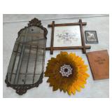 Embroidery picture, Mirror 25'X11' & Sun Catcher
