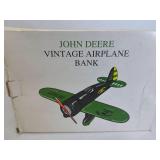 John Deere Vintage Airplane Bank in box
