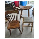 2-Stools (32' & 20') & 1-Chair