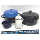 Granite Ware (2-Roasters, Coffee Pot & Cup)