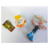 Popeye, Frog noise maker & Benny Bubble Buddy