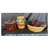 Fire-King Casserole Dish, Cheese Jar, +