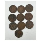 10 -  Indian Head Pennies