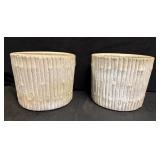 2 - ceramic 11ï¿½+10ï¿½ flower pots