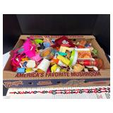 Tote of Doll Clothes & Doll parts