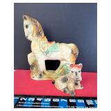 Horse & Dog Chalkware