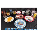 Cartoon Character Glasses & Kids Plates