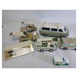 6-Toy Trucks & Pen & Pencil set