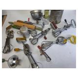Sifters, Egg Beaters, Plus Kitchen Items