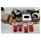 Large Flat of Cleaning Supplies &  Tape