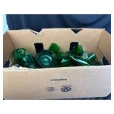 Large Box of Green Glasswear
