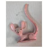 Vintage Pink Cast Iron Mouse