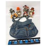 Figures blue Jean purse