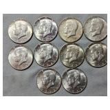 10-1969 Kennedy Halves 40% Silver