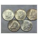 5-1964 Halves Silver 90% Silver