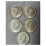5-1964 Silver Halves Excellent Shape