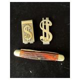 2 Money Clips & Kutmaster Pocket Knife