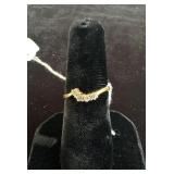 14kt Gold Ring W/4-White Stones