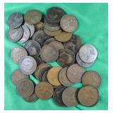 Large Pennies 1900-1946 (45) More or Less, +