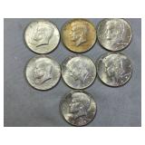 7 - 1965 40% Silver Half Dollars