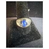 10kt Men's Ring Blue stone